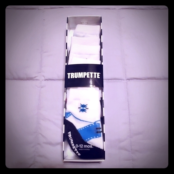 New in Box Trumpette Baby Boy Dress Shoe Socks - Picture 1 of 4